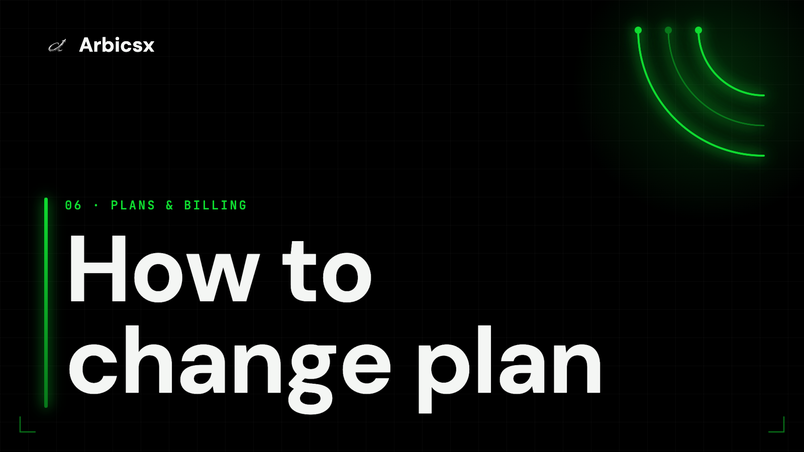 How to change plan