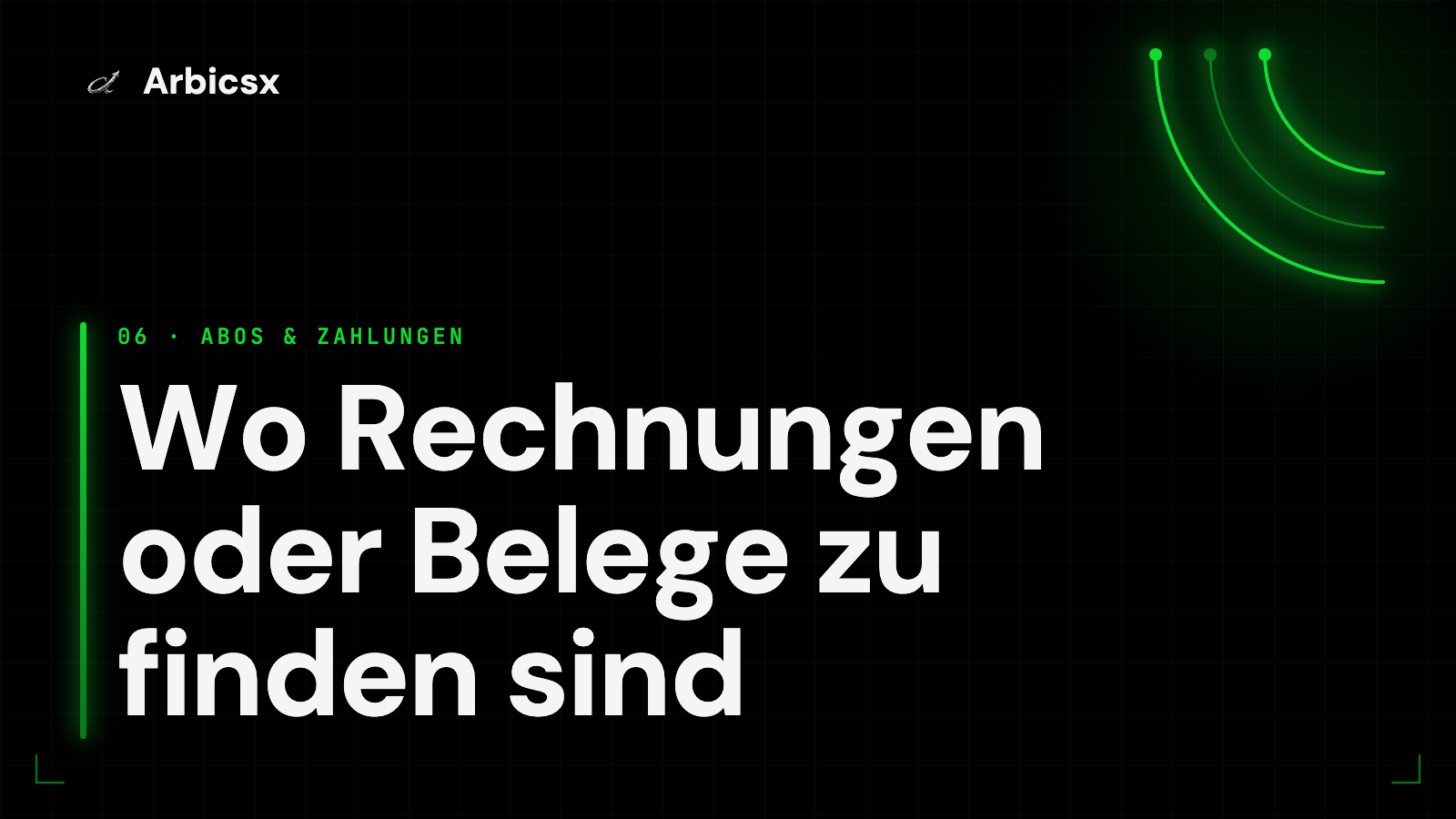 Wo Rechnungen oder Belege zu finden sind