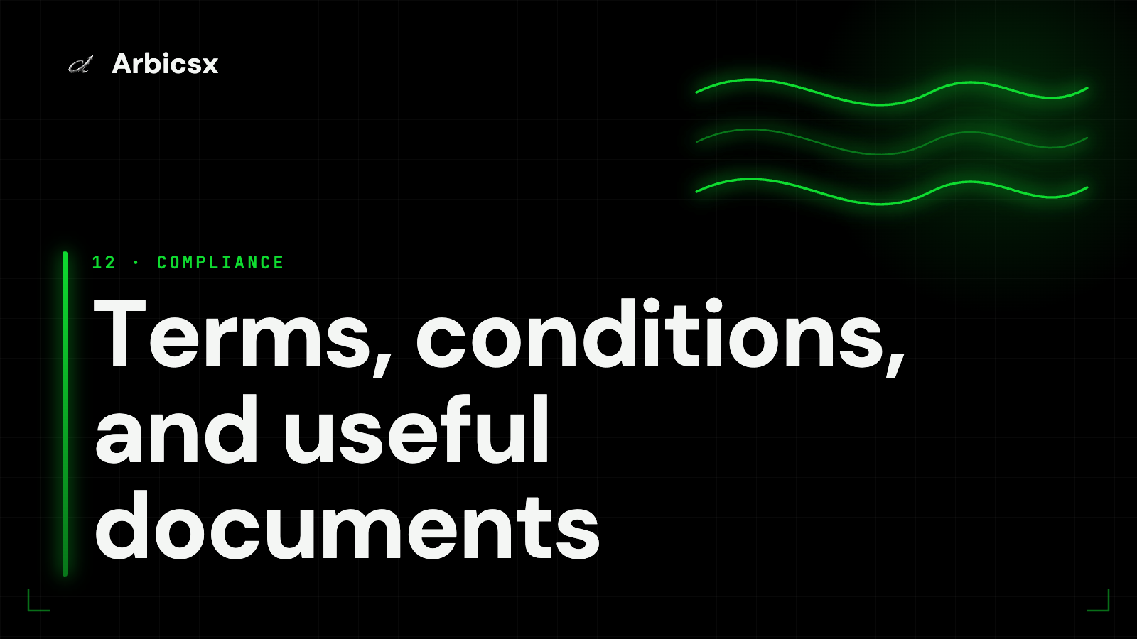 Terms, conditions, and useful documents