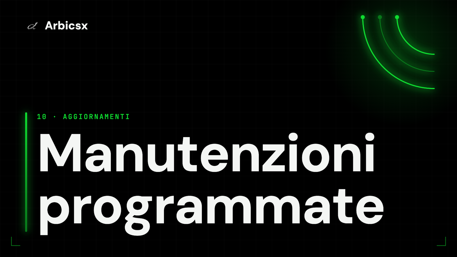 Manutenzioni programmate