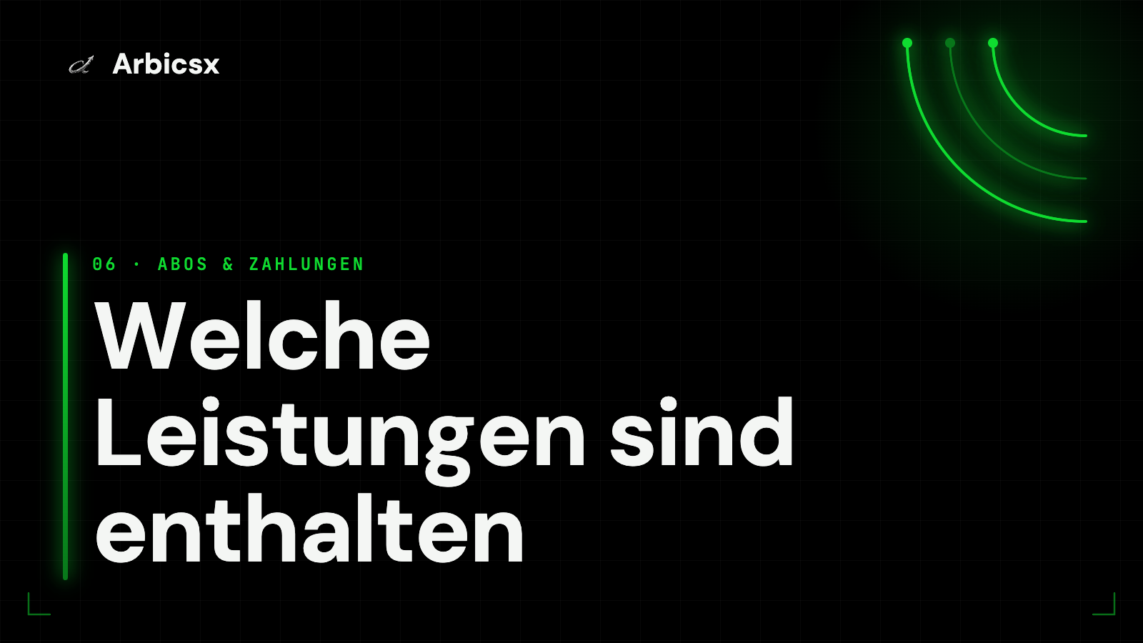 Welche Leistungen sind enthalten