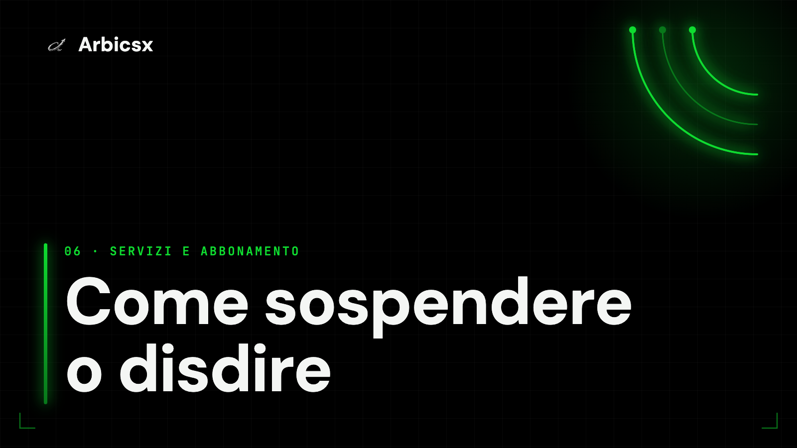 Come sospendere o disdire