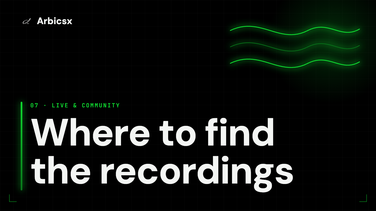 Where to find the recordings