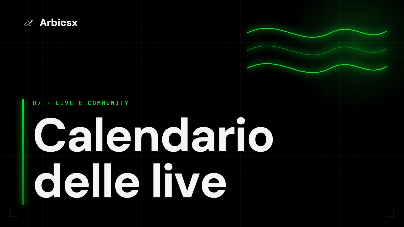 Calendario delle live