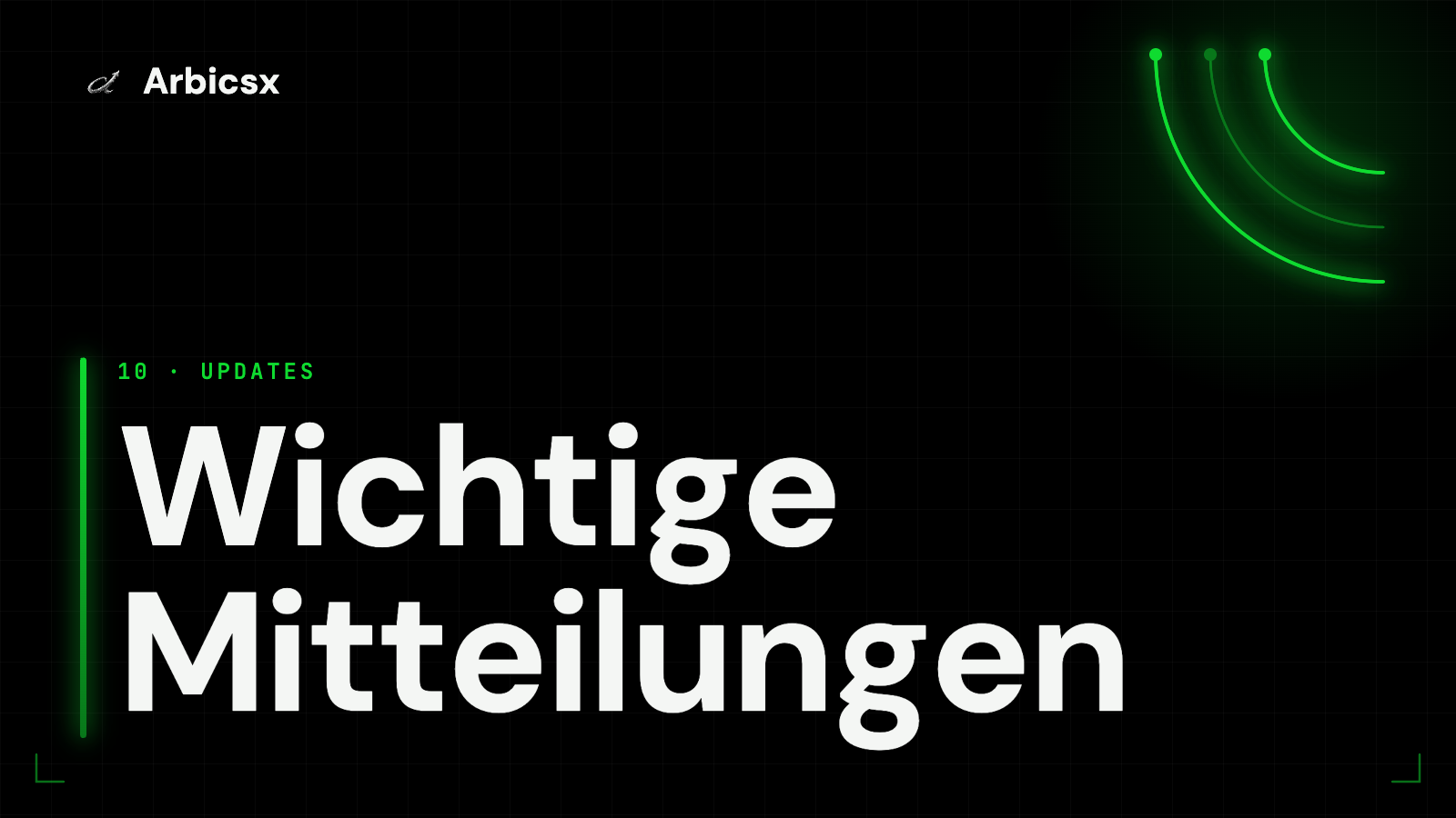 Wichtige Mitteilungen