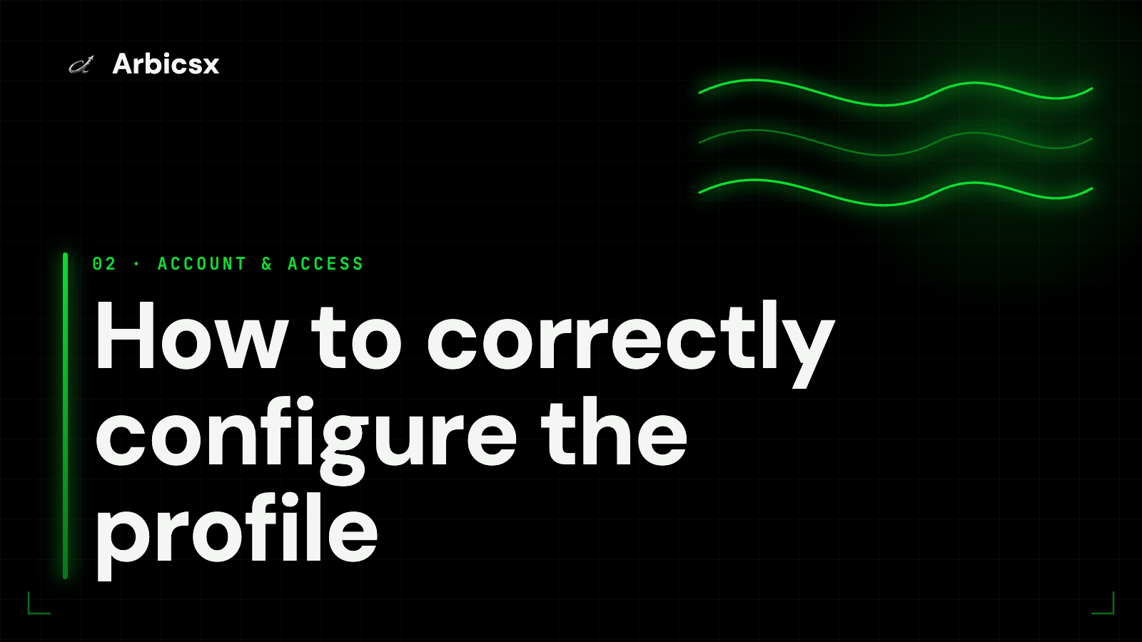 How to correctly configure the profile