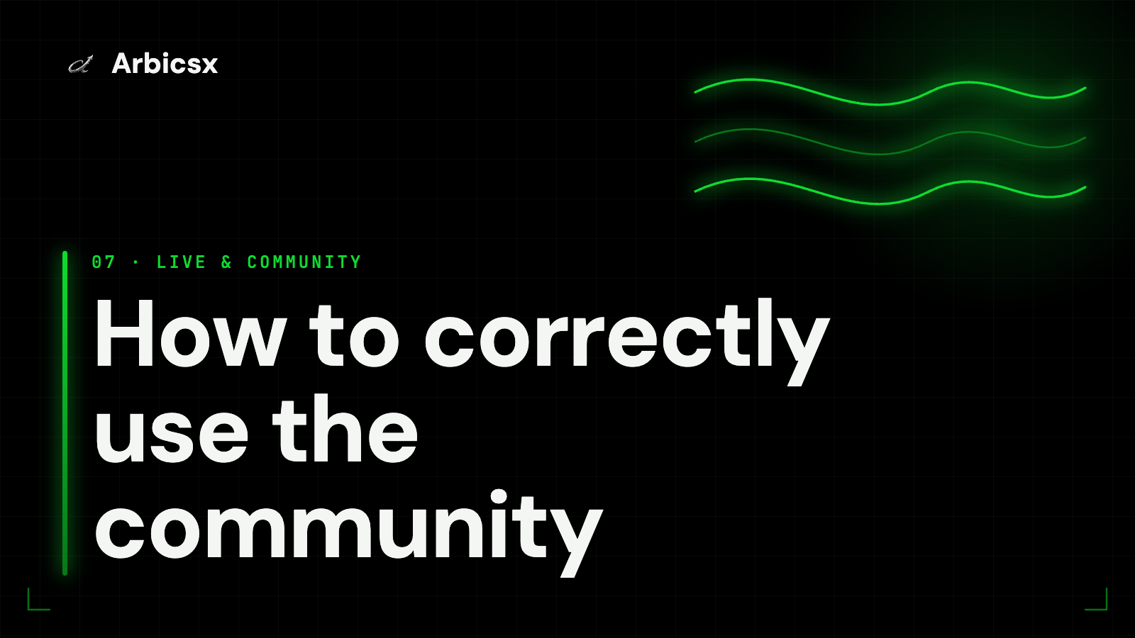 How to correctly use the community