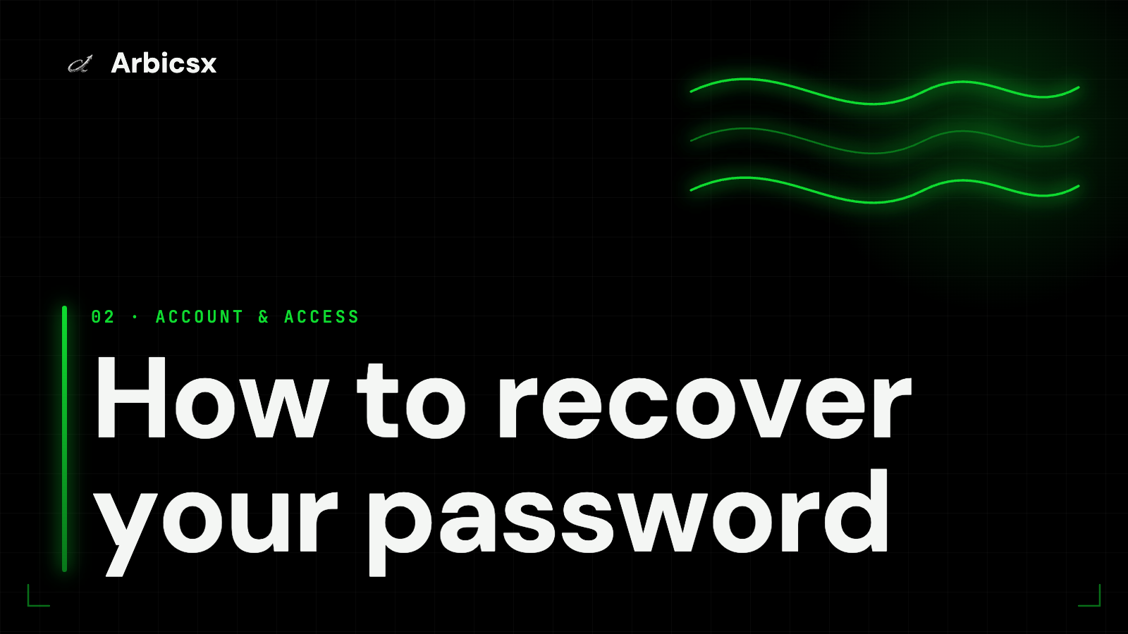 How to recover your password